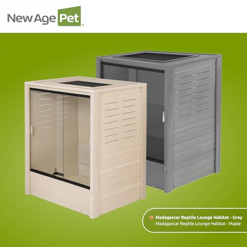 New Age Pet® Madagascar Vertical Reptile Lounge Habitat, (30" L x 24" W x 36" H) Arboreal Chameleon Cage Made with ECOFLEX®, Non-Toxic & Eco-Friendly Materials, Quick & Easy Assembly