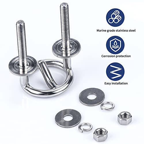 Marine 316 Stainless Steel Transom Mount Ski Tow Hook For Boats,Kayaking,Surfing #TOP1