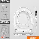 Ibergrif M41002-2 O Shape Family Toilet Seat with Child Seat Built-in, Soft Close Toilet Seat, Removable Potty Training Toilet Seat for Toddler with Release Quick Clean & Top Fix - Image 9