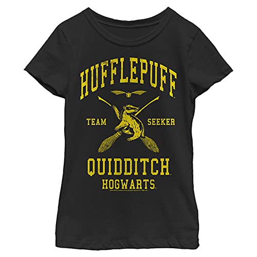 Warner Bros. Girls Harry Potter Hufflepuff Quidditch Seeker Girl's Solid Crew Tee