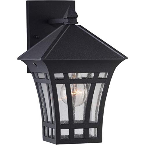 Sea Gull Lighting 88132-12 Herrington Outdoor Wall Lantern Outside Fixture, One - Light, Black #TOP7