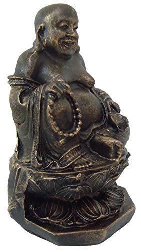 Buda Chines Flor De Lotos Resina 17 cm + Incenso