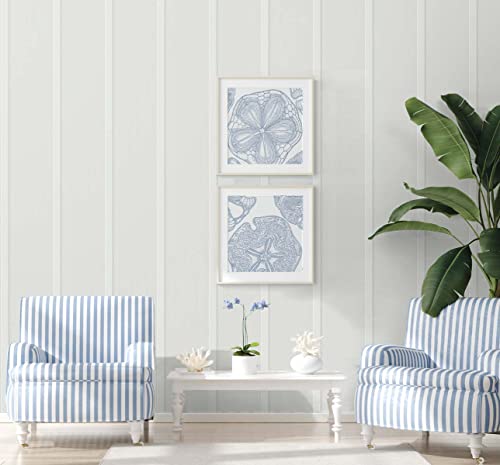 Nextwall Faux Board And Batten Peel And Vinyl Stick Wallpaper (Arctic Grey) #TOP6