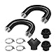 CGEAMDY 9 Stück Auto Heizung Rohrleitung, 75mm Auto Heizung Rohr Kanal, Warmluftauslass Entlüftungsschlauch Clips Set, T-Rohr-Set Heizrohr Autoluftheizer Zubehör, Autos Universelles Innenraumzubehör