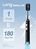 7MAGIC Sonic Electric Toothbrush for Adults and Kids - Up to 180 Days Runtime, 42000 VPM Powered Toothbrush, 5 Modes & 3 Intensities for Sensitive Teeth & Braces, Includes 8 Brush Heads, Black