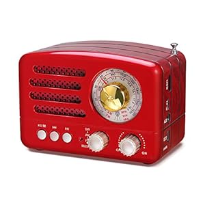 PRUNUS J-160 Portable Transistor Radio AM FM Small Retro Vintage Radio with Bluetooth, Rechargeable Battery Operated…
