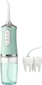 Irrigador Bucal Oral Portátil Recarregável com 3 Modos de Pressão, Reservatório de 230ml, Limpeza de Dentes e Gengivas, Prótese e Implante, Jato de Água