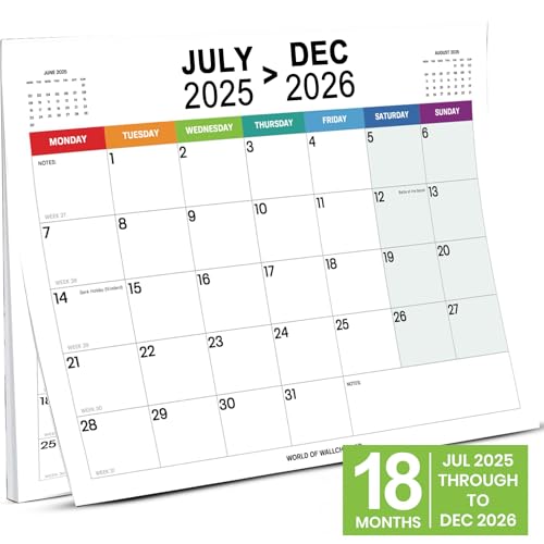 Wall Calendar 2025-2026 – 18 Month Calendar 2025-2026 Landscape Full Year Wall Planner July 2025 – December 2026 Wall Calendar 2025-2026 – 18 Month Calendar 2025-2026 Landscape Full Year Wall Planner July 2025 – December 2026