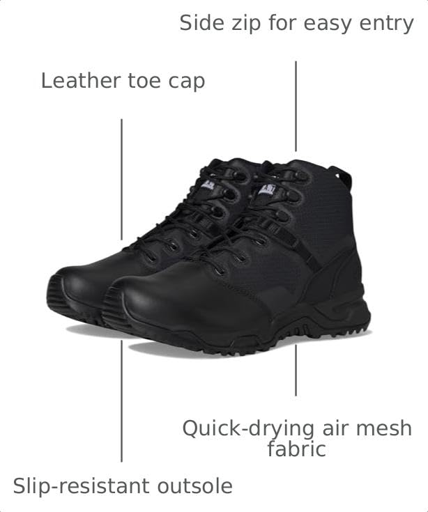 Image of Original S.W.A.T. Alpha Fury 6 inch Side Zip Leather Toe