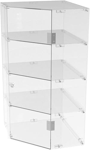 Miniatura 3 de FixtureDisplays Contenedor de acrílico transparente para dulces, exhibición de alimentos secos con división, contenedor de especias, cubo de