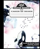  Cahier de Dessin: 100 Pages Composées: 2/3 page blanche et 1/3 à Carreaux Scolaires  Éco-Lié™ Carnet de dessin et d\'écriture cursive (Travaux ... CP, CE1, CE2, CM1 et CM2) Danse des Orques