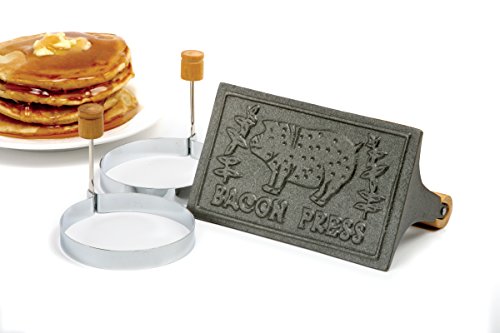 Norpro Cast Iron Bacon Press With Egg Ring Set #TOP5