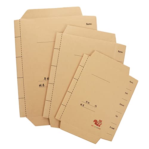 Hemoton 30 Unidades Capa De Livro De Papel Kraft Capa De Encadernação Caderno De Desenho Capa De Liv