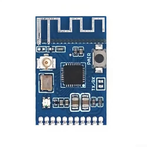 Rackumic Módulo transceptor de audio estéreo, placa de transferencia de señal inalámbrica, rango de 3.5 V 5 V, 20 m, para cine en casa, configuraciones de audio portátil, aplicaciones de juegos