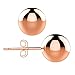 Stud Earring, UHIBROS 316L Stainless Steel 24K Rose Gold Hypoallergenic Studs Pearl Round Ball Earrings