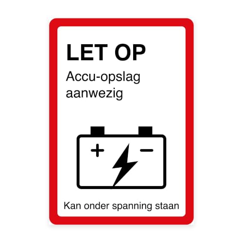 Batterij Sticker Accu-opslag Aanwezig NEN 1010 Thuisbatterij 15x | 35x50mm