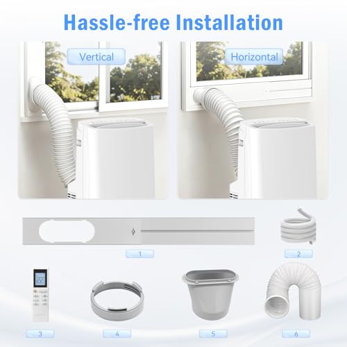 Image of 16000 BTU Wi-Fi Smart Portable Air Conditioner, 3-in-1 Cool /Dehumidify /Fan Portable AC Unit, Cools Up to 800 Sq.Ft, Remote Control & 360 Universal Wheels for Bedroom, Large Room, Home & Office