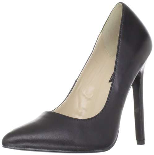 Preisvergleich Produktbild Pleaser Damen SEXY-20 / BLE, Schwarz Leder, 44 EU