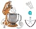KitchenAid Artisan 5-Quart Stand Mixer Set, Orange Tangerine, INCLUDES Free 3 Piece Silicone Spatula Set, Pan Scraper and Silicone Beater Blade Attachment