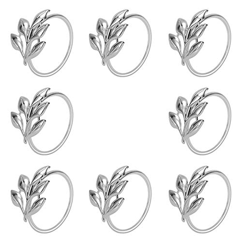 Lot De 8 Ronds De Serviette Métal Argenté - Art De La Table - Neufs