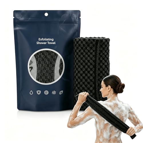 Serviette exfoliante Ecovia visage corps lot de 3 pour douche