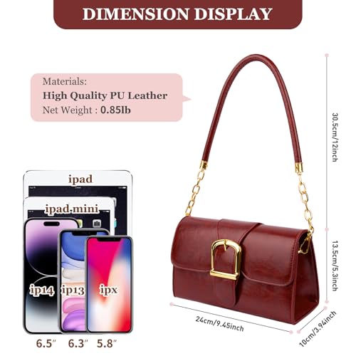 Image of Shoulder Bag for Women, Faux Leather Women's Shoulder Handbags, Fashionable Tote Purses for Women