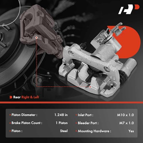 A-Premium Disc Brake Caliper Assembly with Bracket Compatible with Mazda Miata 1990 1991 1992 1993 - Rear Driver and Passenger Side, 2Pcs by A-Premium - Used condition - Image 2