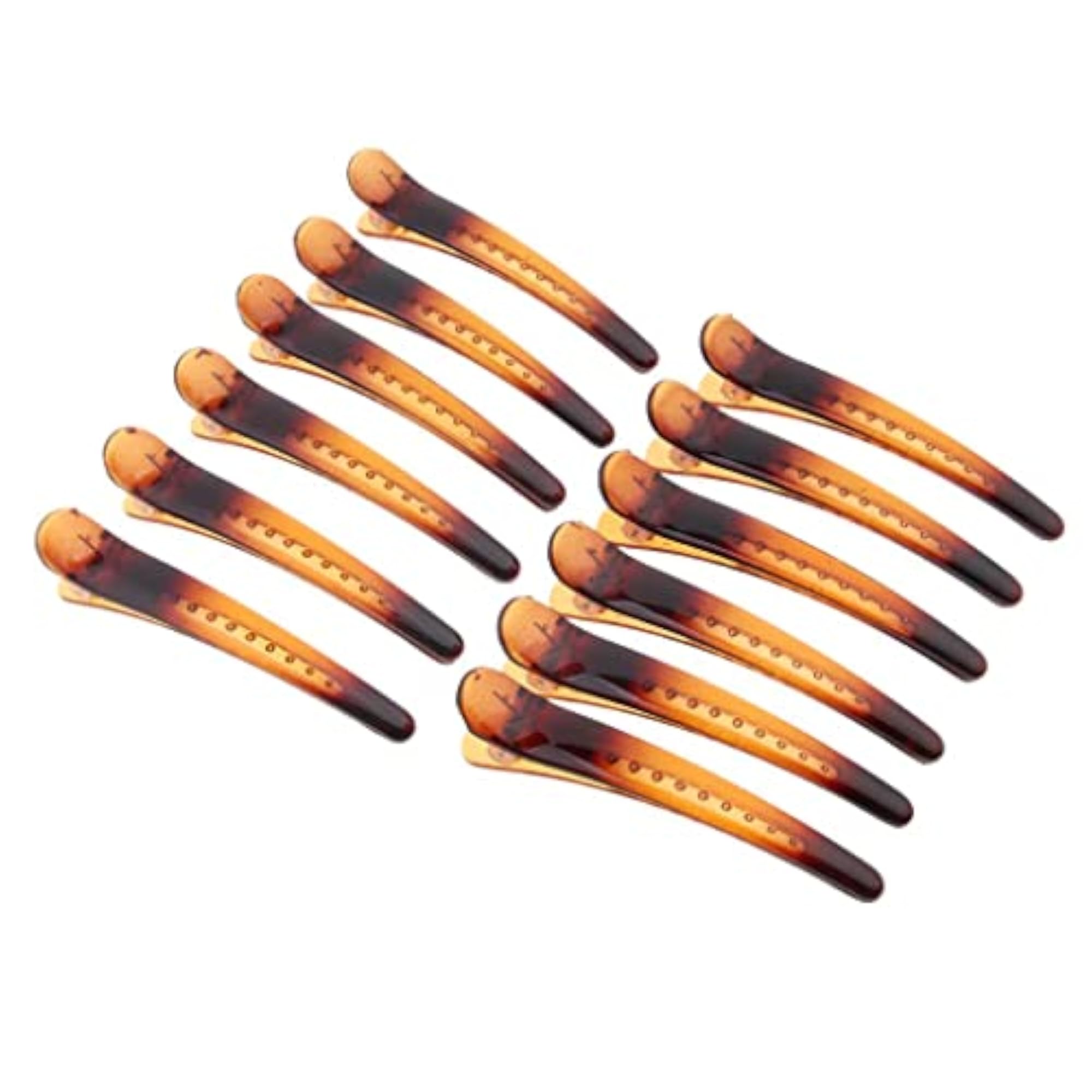 2x12pcs PVC Duck Bill Teeth Bows Hair Clip