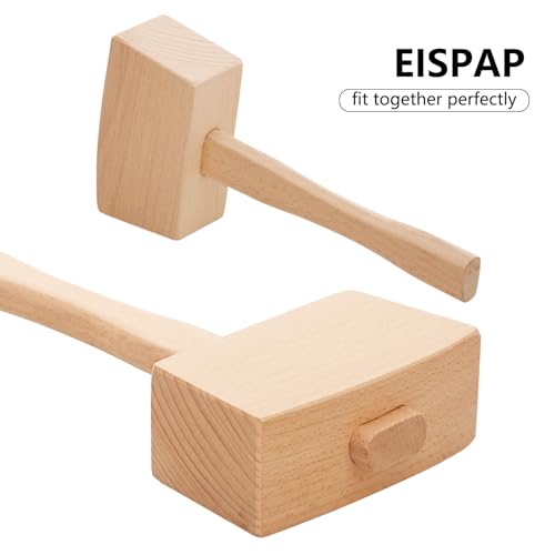 10\'\'solid beech Wood Mallet, Manual Ice Hammer Mallet Solid Carpenter Wooden Hammer, Woodworking Carving Mallet Woodworking Hand Tool