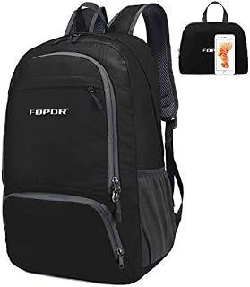 Foldable Lightweight Hiking Daypack Backpack - 30L Water Resistant Knapsack with Pouch