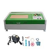  Máquina de grabado láser CO2 de 40W Máquina de grabado Cortador Grabador láser Grabado 4 ruedas