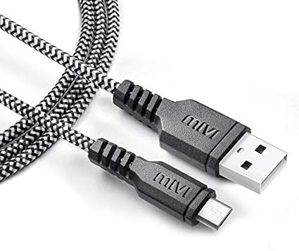 Mivi UC3BK-BK Khali Tough Micro USB Cable - 3.2 Feet (0.97 Meters) - (Black)