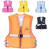 【インストラクター監修】 子供用 ライフジャケット 子供 キッズ 釣り ジュニアフローティングベスト (（シンプルタイプ）オレンジ, M)
