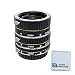 Auto Focus Macro Extension Tube Set for Nikon D5500 D810 D750 D300 D300S D600 D700 D800 D800E D3000 D3100 D3200 D5000 D5100 D5200 D5300 D7000 D7100 DSLR Camera & eCostConnection Microfiber Cloth