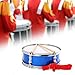 13inch Snare Drum with Carrying Strap Music Drums for Young Musicians Beginner Portable Percussion Instrument- Blue