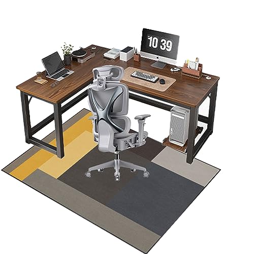ZHXQ 70 x 100 CM Office Chair Mat for Hardwood Floors,Non-slip Desk Chair Mat Floor Carpet Protector Mat,Hard Floor Protector Mat for Office Chair for Wooden Floors,Computer Chair Rug for Home