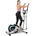 THERUN Crosstrainer für Zuhause, Extrem leiser Ellipsentrainer, kompakter Crosstrainer mit 16 Widerstandsstufen, 6 kg Schwungrad, Pulssensor, LCD-Monitor und Telefonhalter (Schwarz)