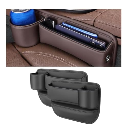 WAIWOEAI Scatola Portaoggetti Seggiolino Auto per A&UDI Q3 F3 MK2 2018-2023 2 Pezzi Organizer per Interni Auto, Contenitore per Fessure dei sedili, riempitivo per sedili Auto con portabicchieri