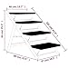 vidaXL Dog Stair, Foldable Dog Ramp, Wooden Pet Step for Large Dogs, Anti-Slip Puppy Ramp for Car Bed Couch Sofa, Gray Solid Wood Fir