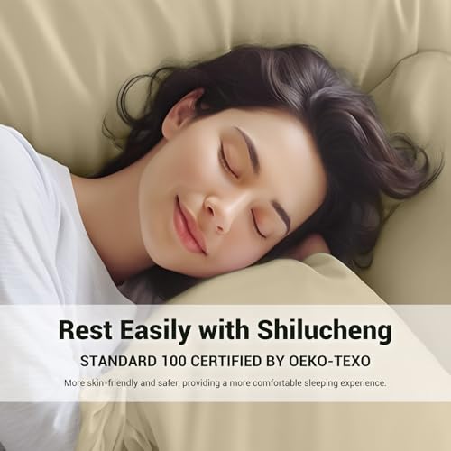 image for Shilucheng 4 Piece King Sheet Sets, Cooling Sheets, Blend Rayon Derive