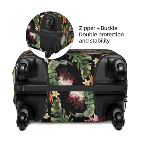 Luggage Cover Protector Suitcase Cover - High Elasticity Elegant Tropical Flowers Suitcase Cover for Luggage4