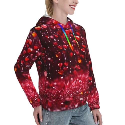 Sweat à capuche cœur abstrait idéal pour vos sorties d'automne - 3