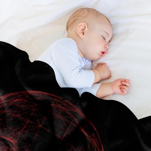 Couverture douce de qualité supérieure en microfibre rouge pour sofa et lit - 7