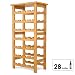 Produktbild Homfa Bambus Weinregal für 28 Flaschen mit Ablage Flaschenregal Weinschrank Weinhalter Weinständer Flaschenständer Weinflaschenhalter 94x47x29cm