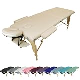 Vivezen   Table de Massage Pliante 2 Zones en Bois avec Panneau Reiki + Accessoires et Housse de Transport   Plusieurs Coloris