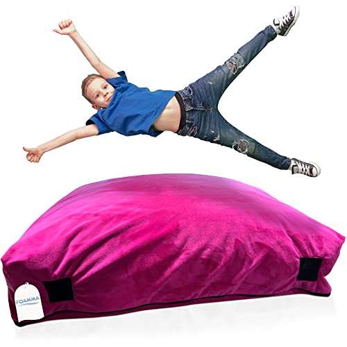 Foamma Crash Pad - (60’’ X 60’’) (5 Feet X 5 Feet) - Sensory Pad With Foam Blocks For Kids And Adults With Extreme Comfortable Fabric And Washable Cover, Ideal For Kids To Jump, Play Or Relax #TOP22