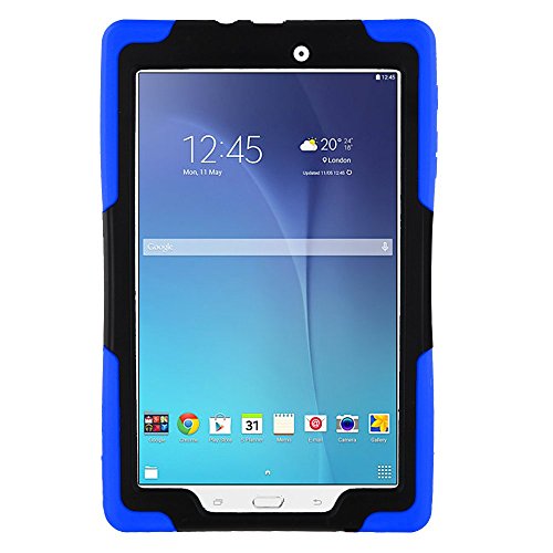 Kiq Samsung Galaxy Tab E 9.6" Sm-T560 Case, Shockproof Heavy Duty Military Armor Hybrid Case Cover Rugged Impact Drop Protection For Samsung Galaxy Tab E 9.6 T560 T560Nu T560Nz T567 (Blue) #TOP3