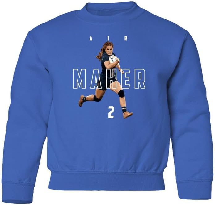 American Pride - Air Maher Rugby Fans Tribute Youth Crewneck Sweatshirt