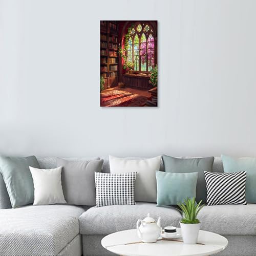 Impression sur toile pour masquer mur blanc tableau encadré salon - 4