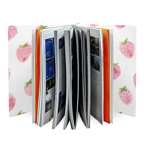 Dreaweet Strawberry Book Cover Protectors for Textbook Paperback up to 9x11 inch, Washable Reusable Protective Book Holder Case Covers for Adults Teenagers - Thumbnail 5